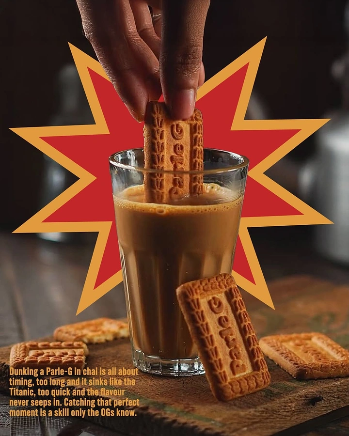 Tea & Chai Brands creative ad: Parle-G dunk as Titanic timing pun
