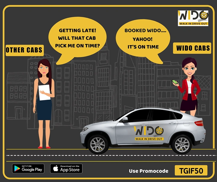 Taxi & Cab Services creative ad: Comic timing problem dramatizes taxi reliability