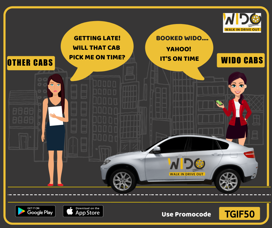 Banner: Comic timing problem dramatizes taxi reliability