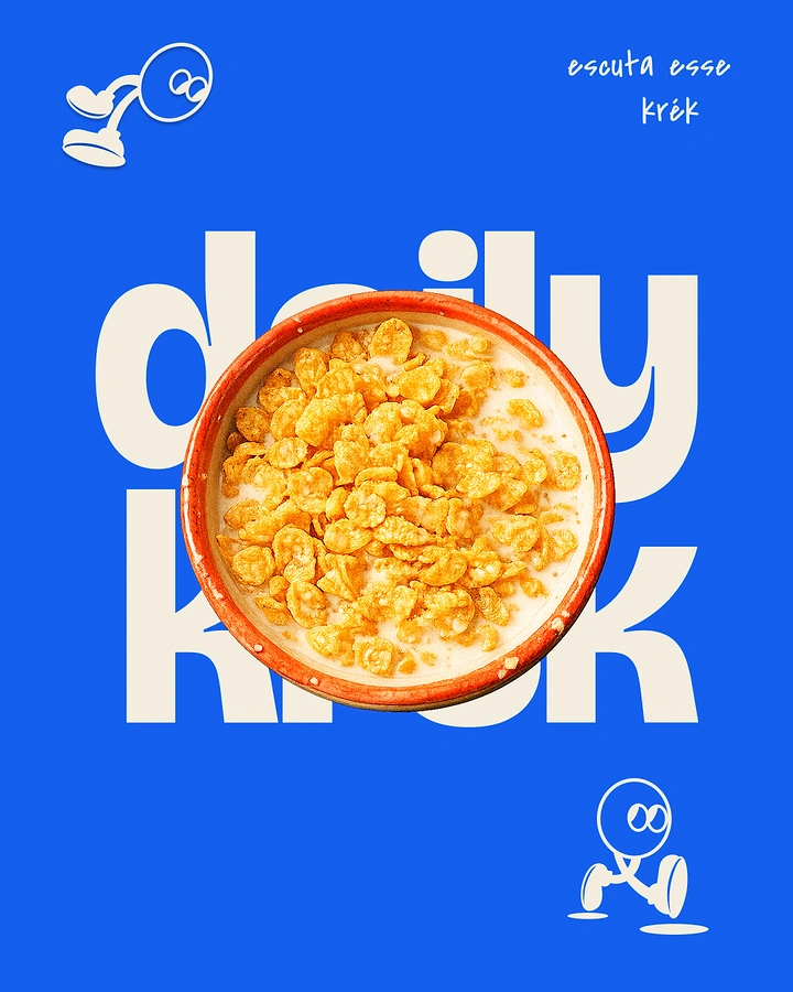Breakfast Cereals & Oats creative ad: Cereal bowl integrated into bold typography