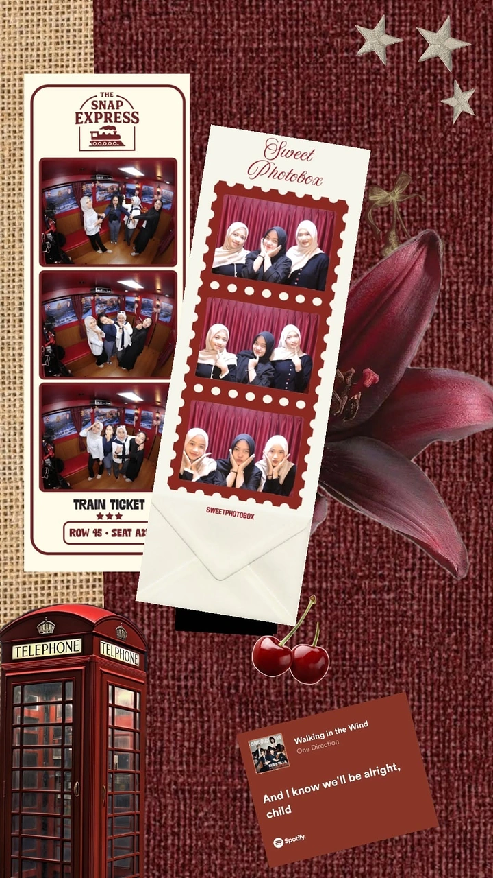Photo Booth Rentals creative ad: Photo strips reimagined as travel tickets