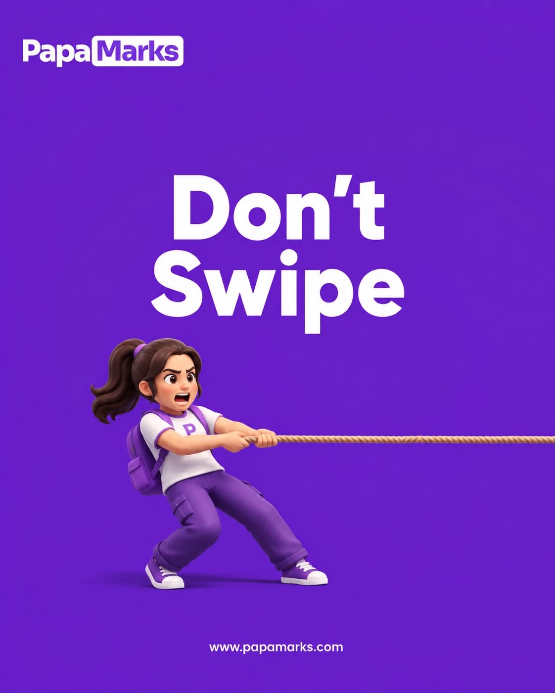 Instagram post: Rope-pulling visual turns swipe into resistance, slide 1