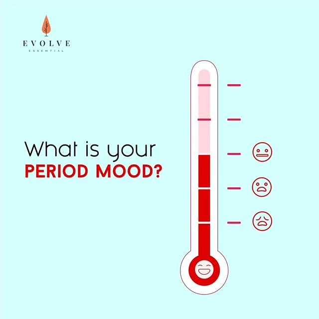Period Care & Feminine Hygiene creative ad: Period mood becomes thermometer graphic