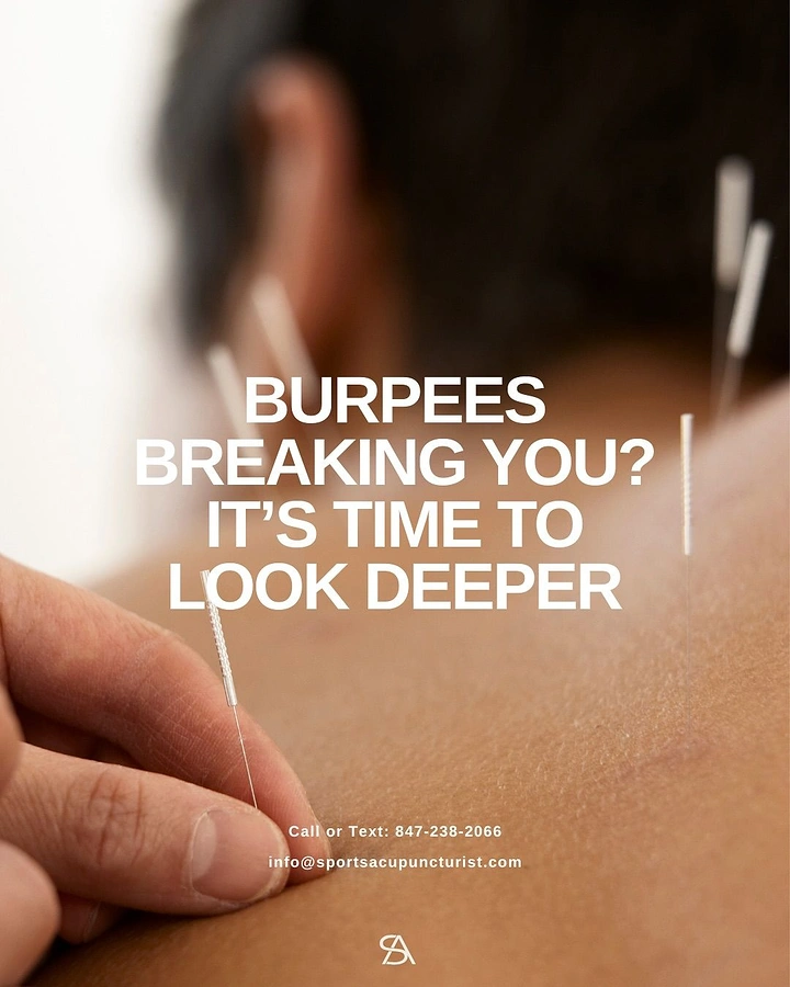 Acupuncture & Cupping Clinics creative ad: Fitness-versus-acupuncture rhetorical hook