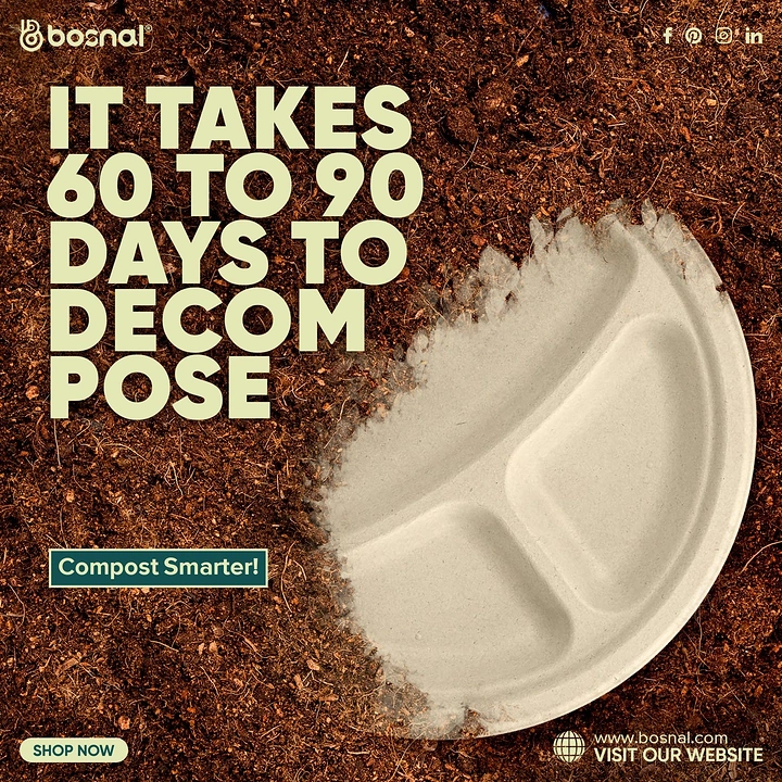 Tableware & Crockery creative ad: Plate emerges from compost as metaphor