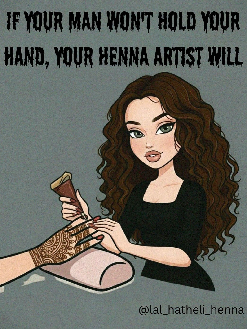 Instagram post: Witty copy turns artist service into punchline