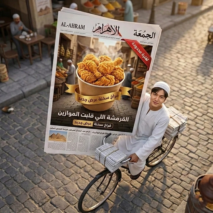 Arabic & Middle Eastern Restaurants creative ad: Restaurant newspaper ad staged as street scene