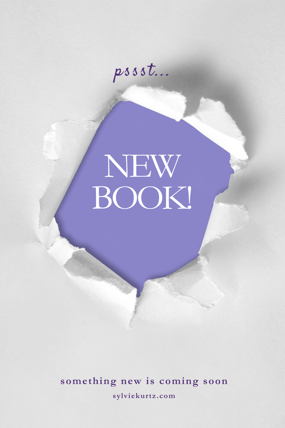 Torn-paper reveal teaser for new book