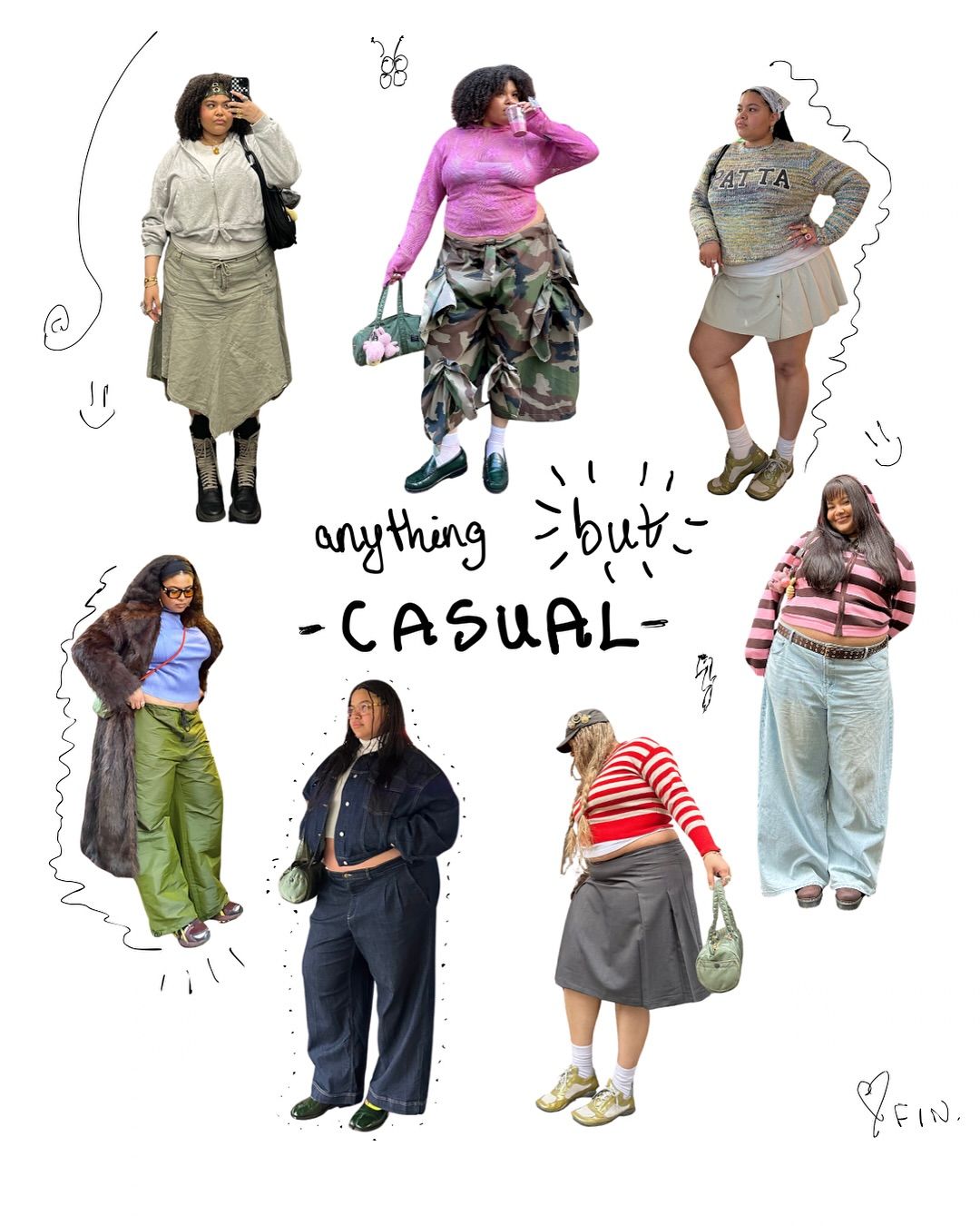 Instagram post: Witty anything-but-casual outfit concept