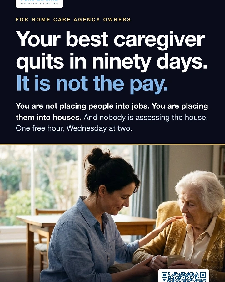 Senior Care creative ad: Provocative caregiver-retention copy hook
