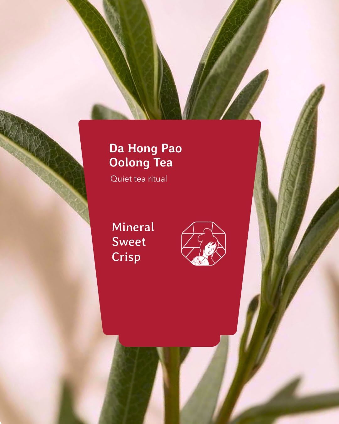 Instagram post: Red bowl shape framing tea leaf, slide 3