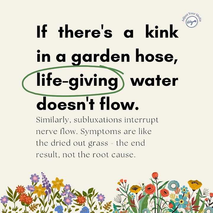 Chiropractors creative ad: Kinked hose cleverly explains interrupted nerve flow