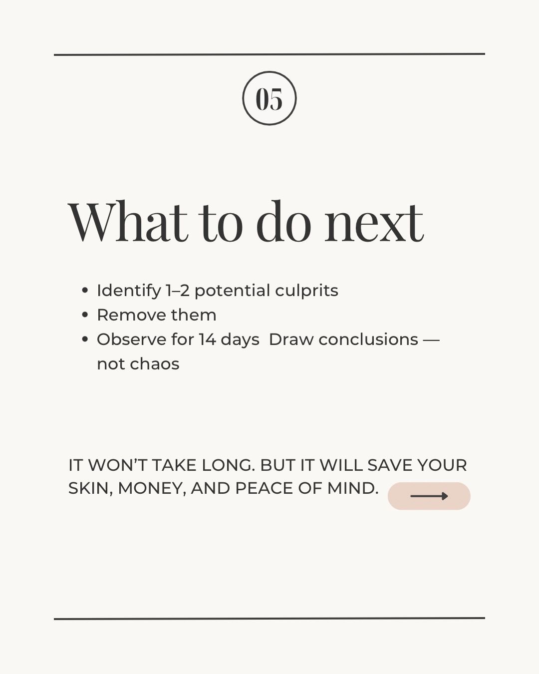 Instagram post: Split face irritated vs calm skin, slide 6