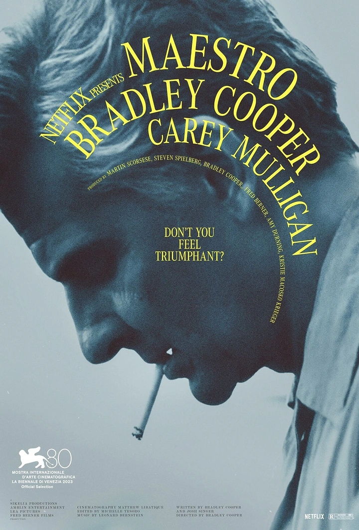 Media creative ad: Close-up of a man's bowed head with a cigarette, in a blue duotone