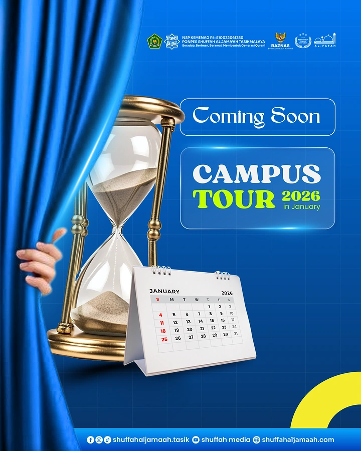 Universities & Colleges creative ad: Hourglass creates campus-tour countdown metaphor