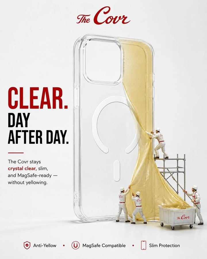 Phone Cases & Mobile Accessories creative ad: Clear case supports clear-day copy
