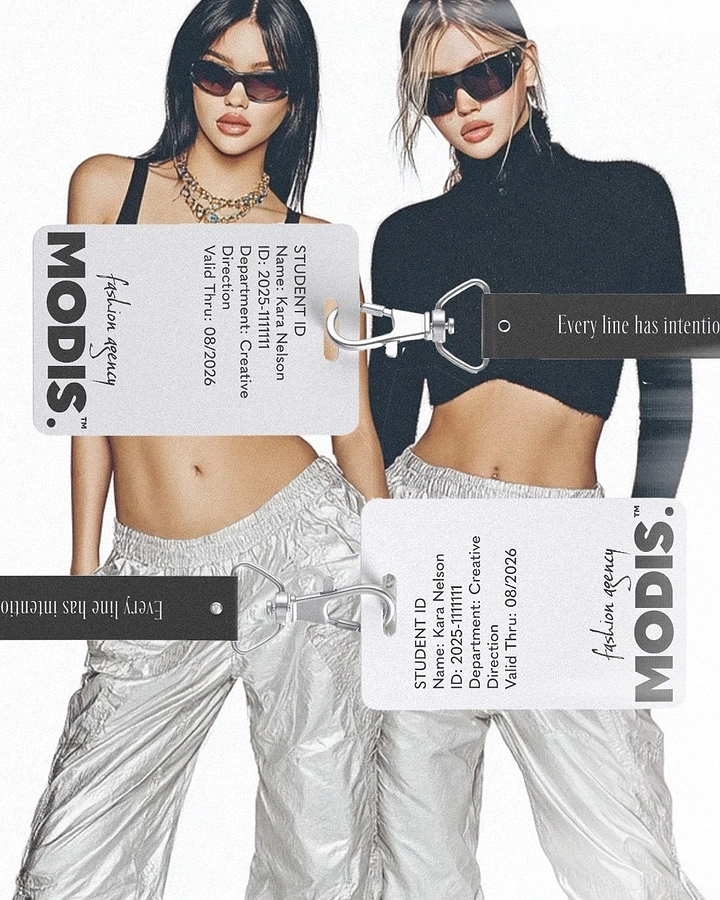 Design & Animation Schools creative ad: Clothing tags become a fashion-school layout