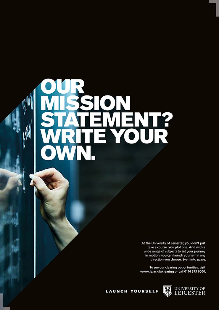 Story: Mission statement becomes literal writable poster