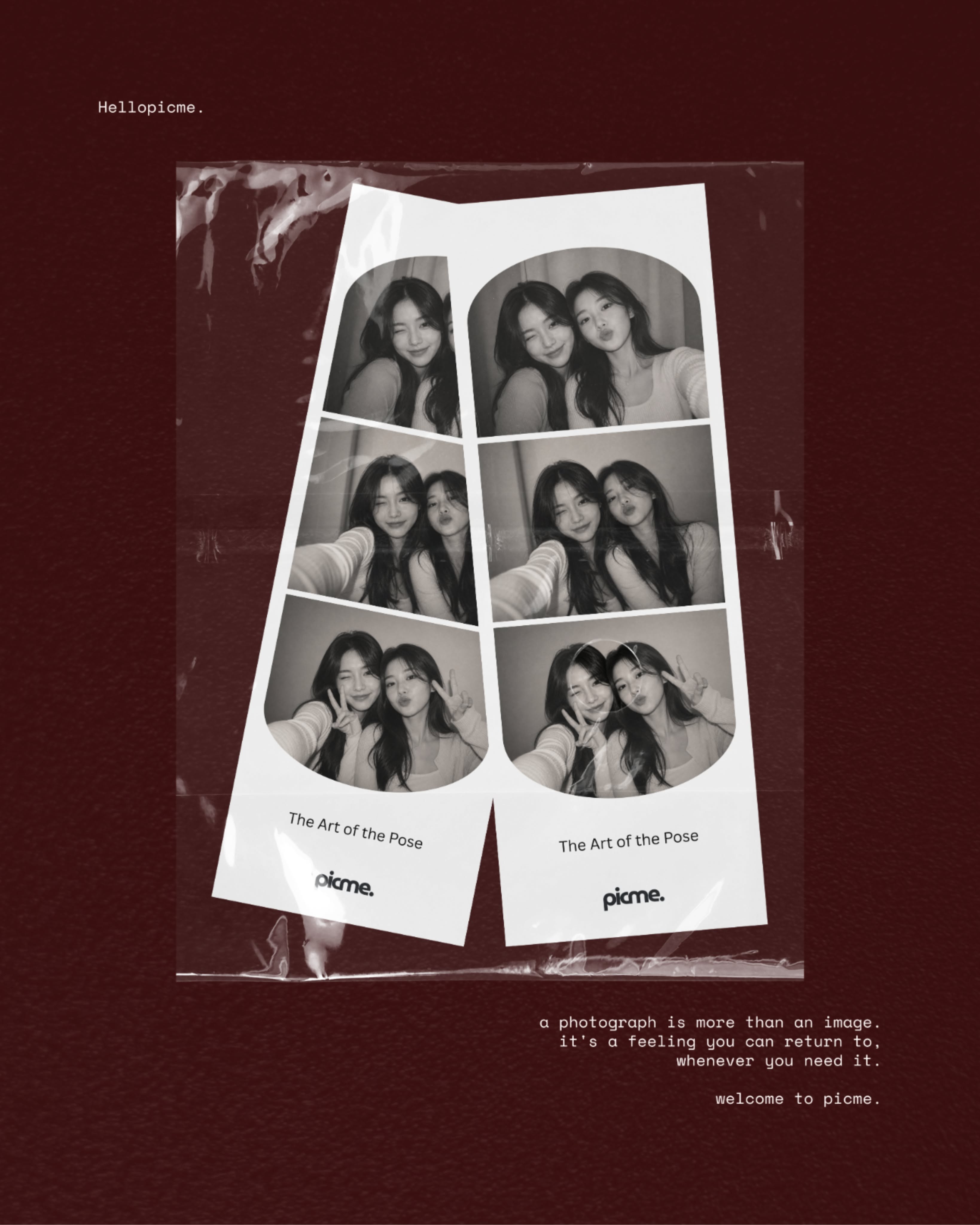 Instagram post: Photo strips presented as pose artwork