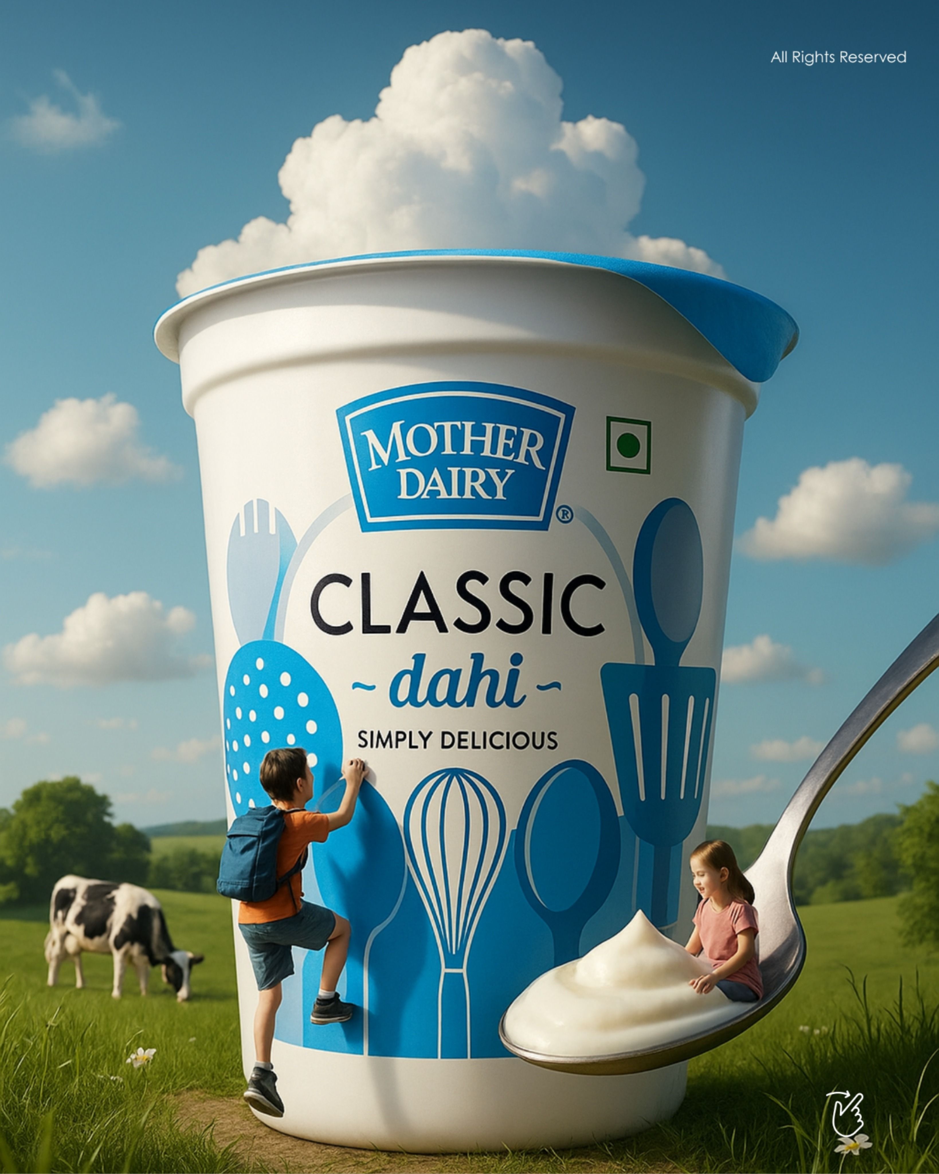 Instagram post: Giant dahi cup climbed like mountain