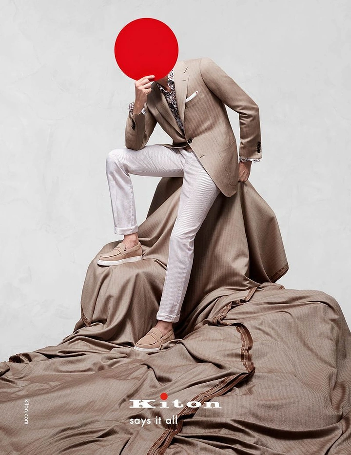 Men's Suits & Formal Wear creative ad: Unexpected red-circle face treatment