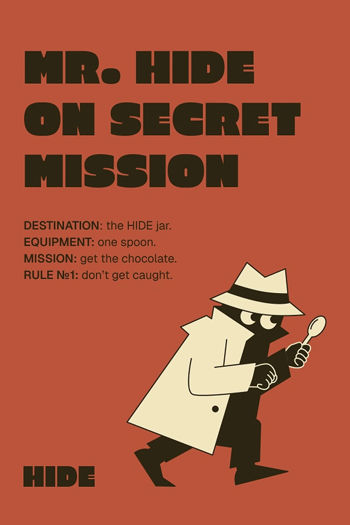 Escape Rooms creative ad: Spy-mission poster with strong illustration