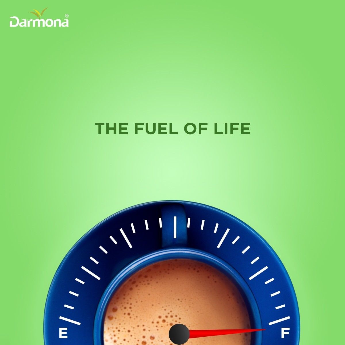 Instagram post: Chai cup as fuel gauge