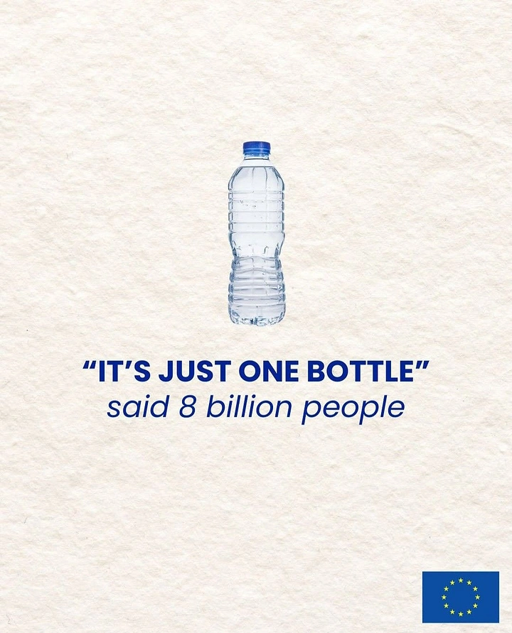Packaged Drinking Water creative ad: Witty one-bottle population message