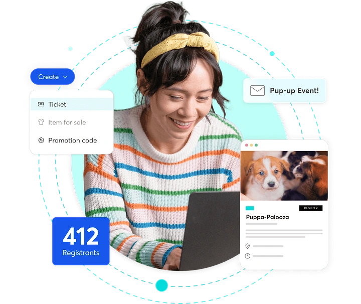 Virtual Assistant Services creative ad: Interface overlays turn assistant work tangible