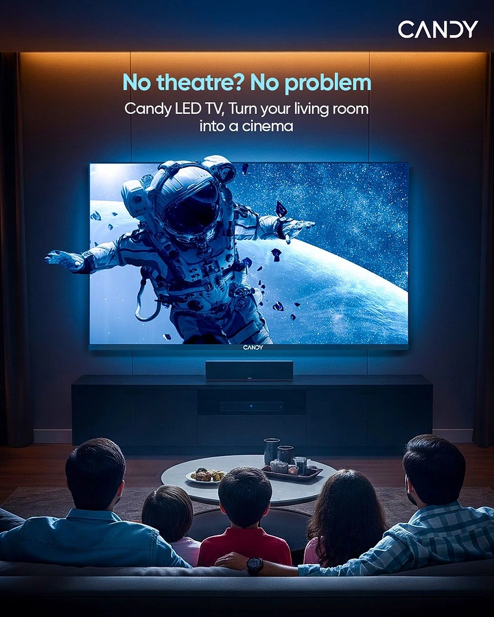 Streaming, OTT & TV Channels creative ad: Home cinema replaces theatrical experience