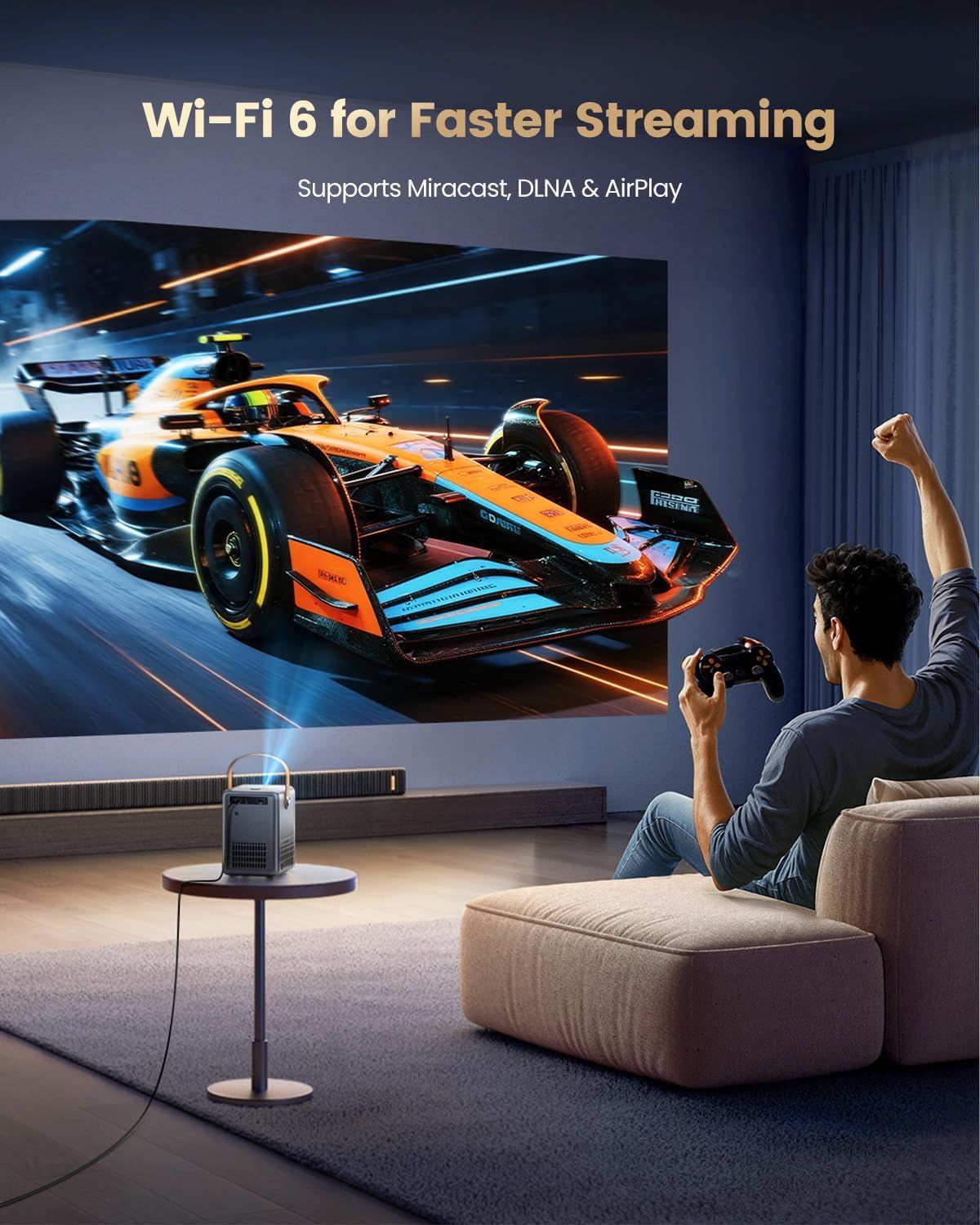 Instagram post: Race cars visualize faster streaming
