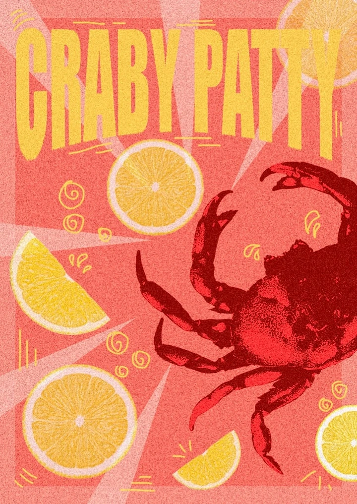 Seafood Restaurants creative ad: Playful Crawby Patty visual pun