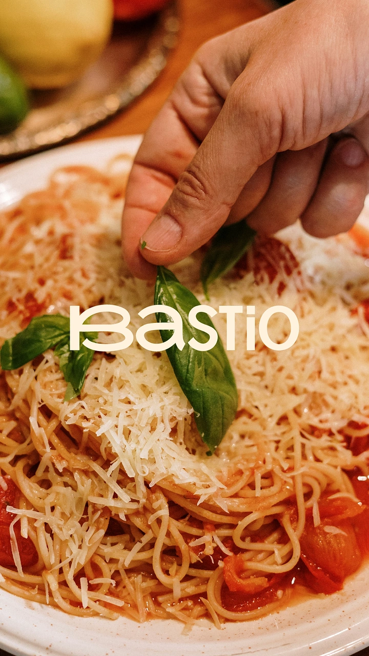 Instant Noodles & Pasta Brands creative ad: Typography elegantly woven into pasta.