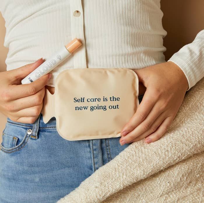 Instagram post: Self-care pouch reframes period routine socially