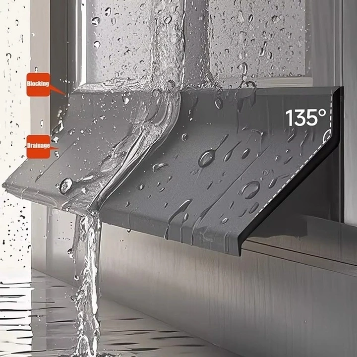 Waterproofing creative ad: Water-shedding detail visualization