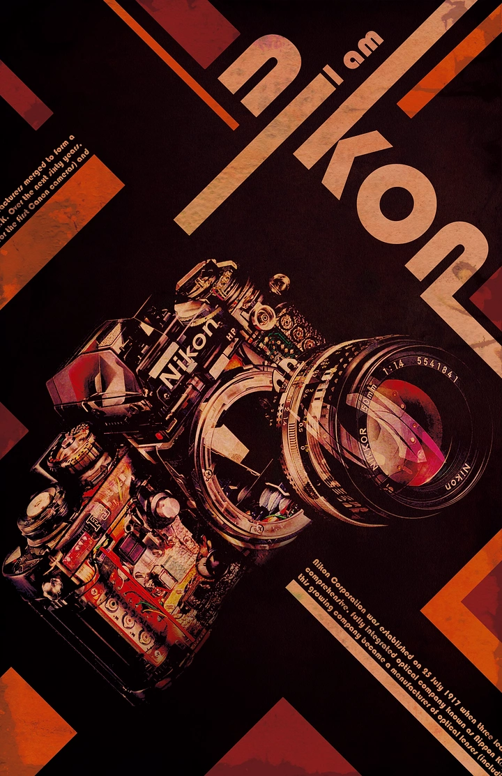Cameras & Camera Stores creative ad: Camera transformed into abstract composition