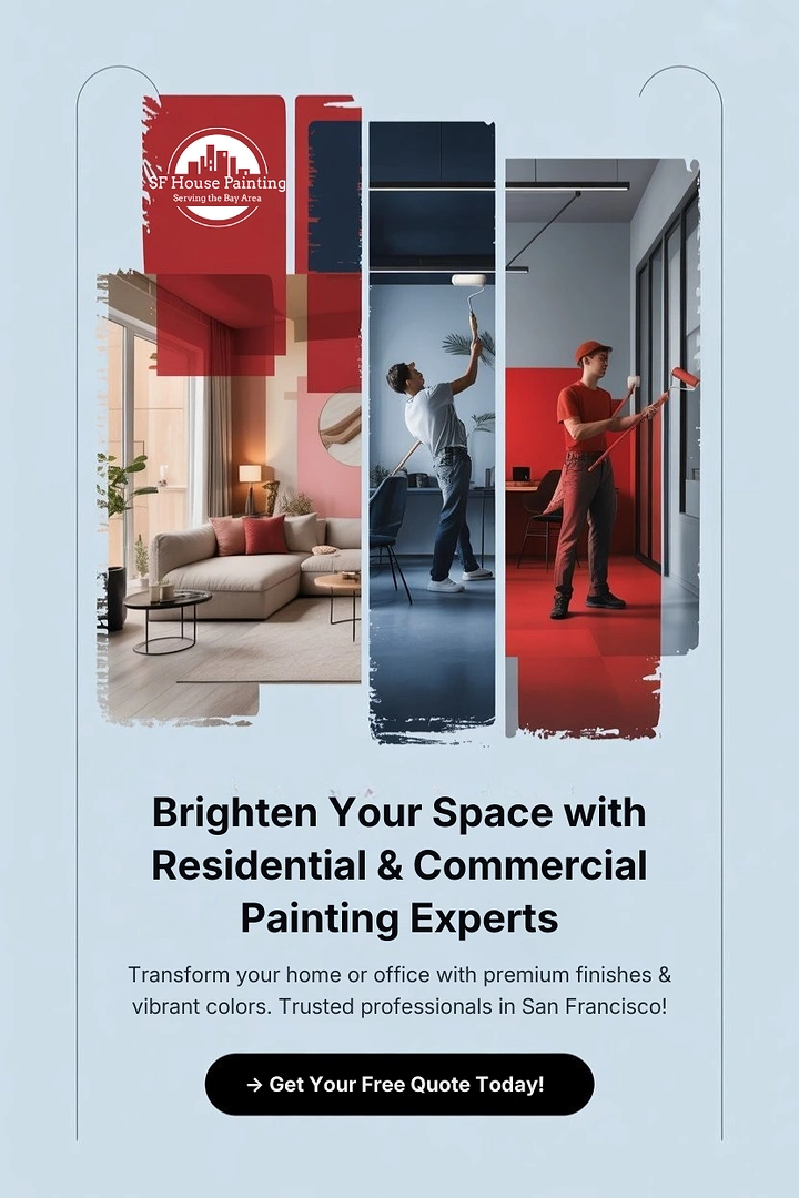 House Painters creative ad: Room scenes sliced as paint swatch strips