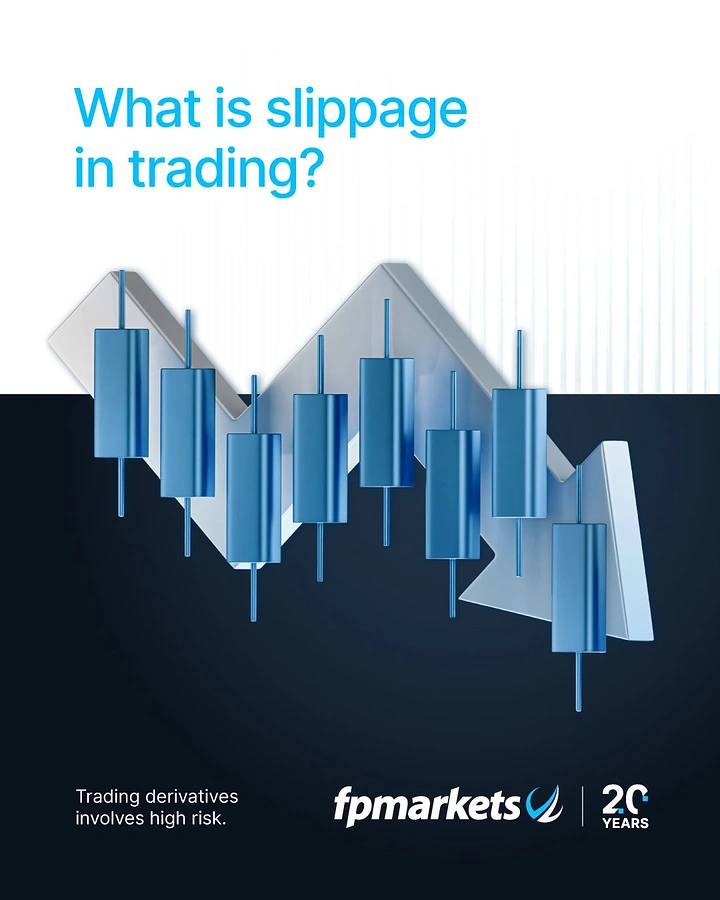 Stock Brokers & Investing creative ad: Candlesticks sliding down: slippage visualized