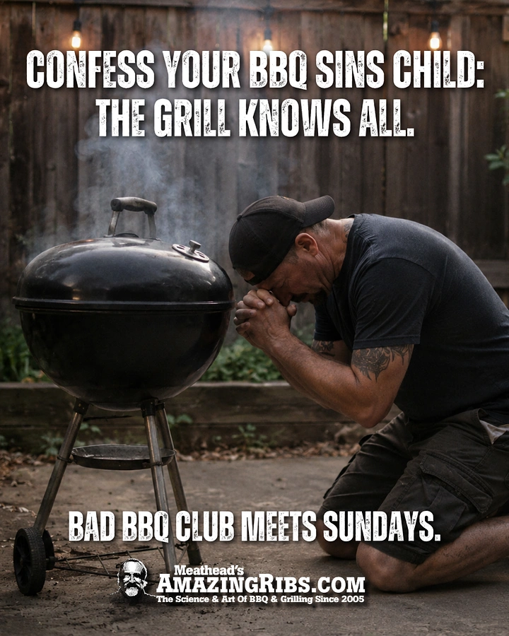 BBQ & Grill Restaurants creative ad: Grill becomes a confessional character