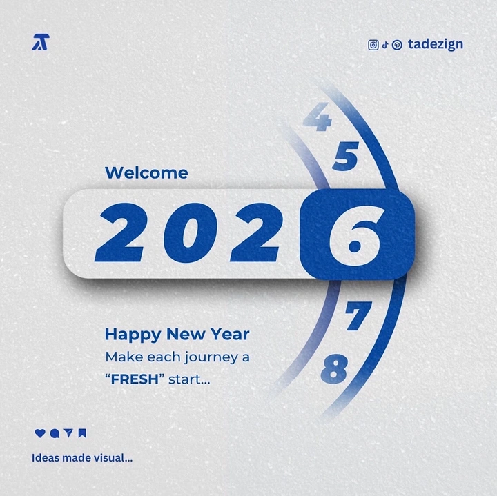 New Year creative ad: 2026 year slider with rotating digit dial