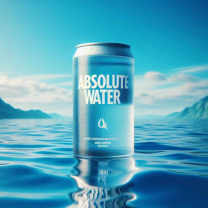 Packaged Drinking Water creative ad: Can presented as ocean surface object