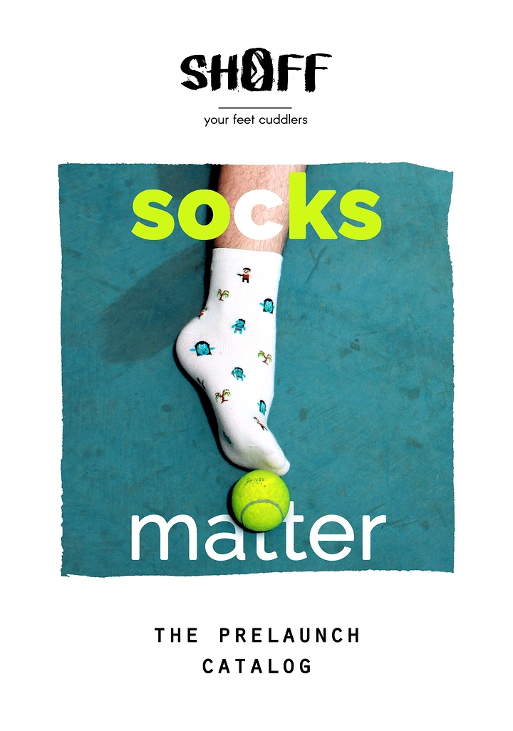 Socks Brands creative ad: Socks matter pun anchors the presentation