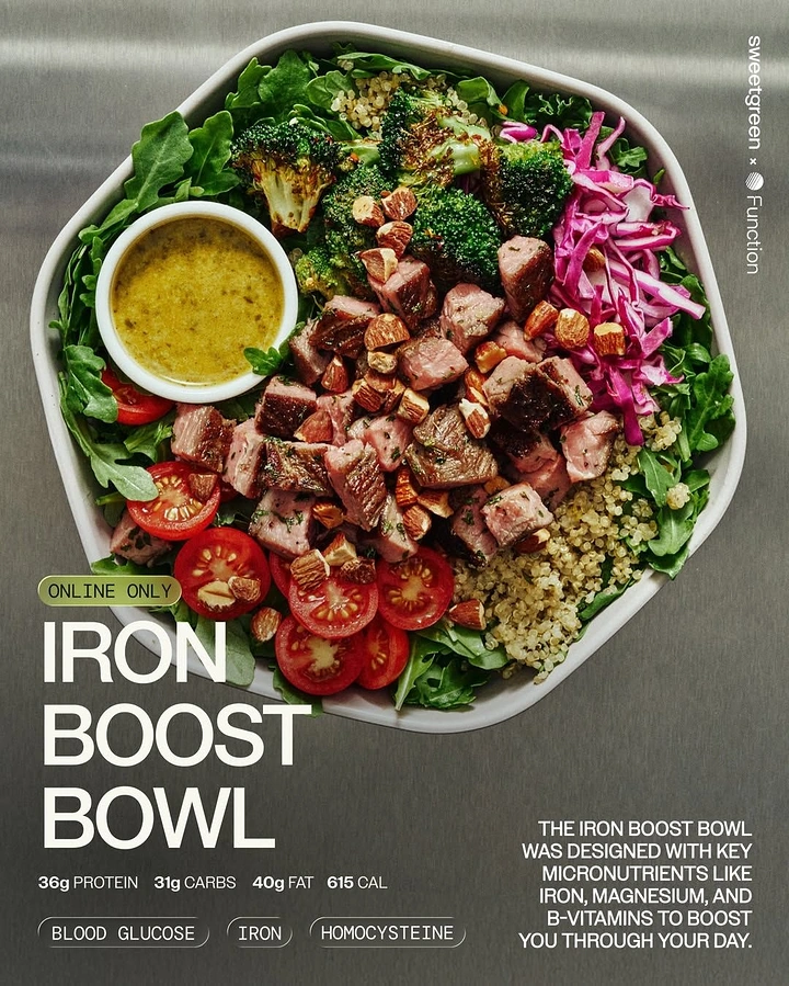 Salad Bars & Healthy Restaurants creative ad: premium sweetgreen product presentation ad