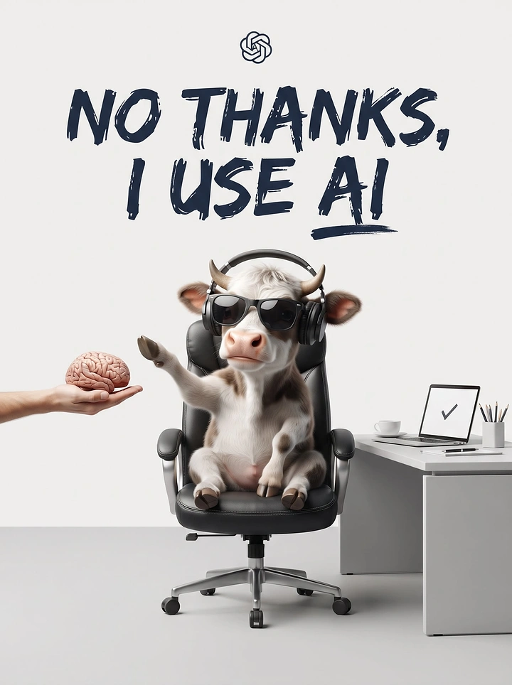 Agency creative ad: Cool cow tossing brain: AI humor