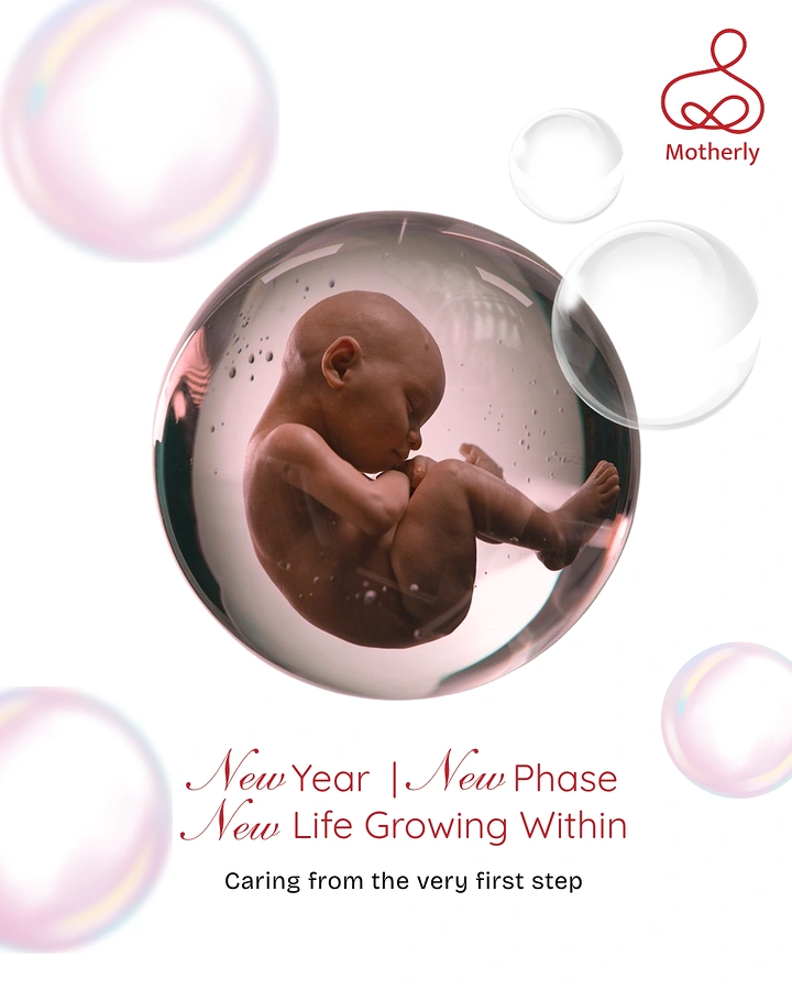 IVF & Fertility Clinics creative ad: New Year ties to new life in bubble