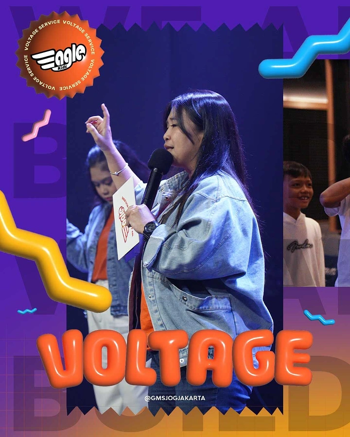 Schools & School Admissions creative ad: Voltage theme drives energetic stage composition