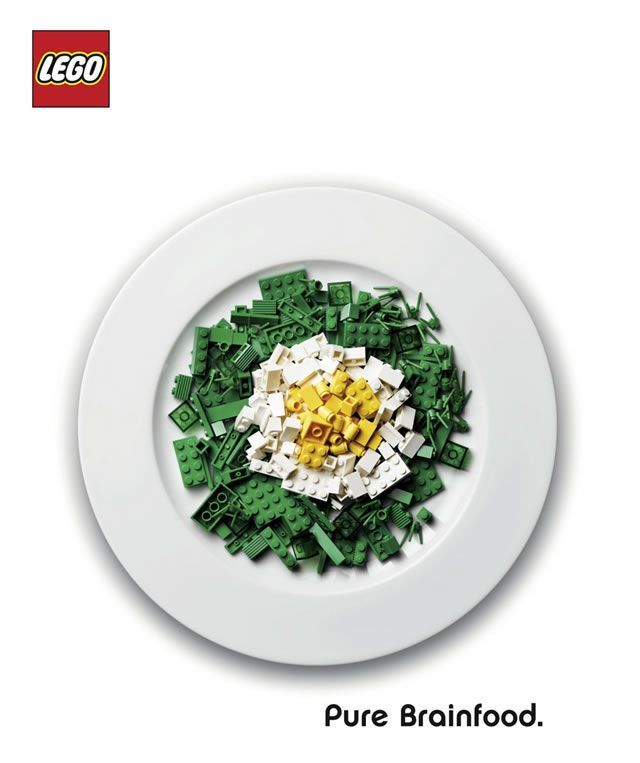 Instagram post: Lego ingredients create literal brain-food metaphor