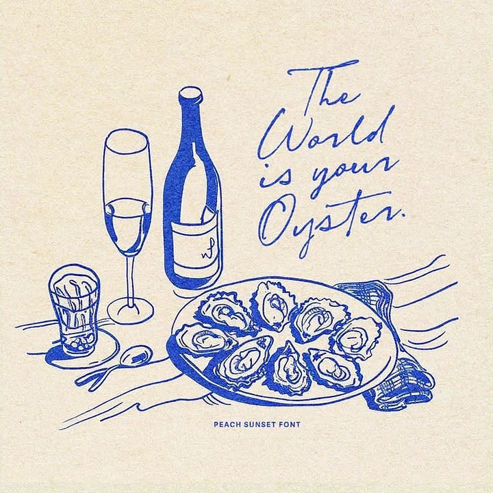 Seafood Restaurants creative ad: Memorable oyster pun with elegant illustration