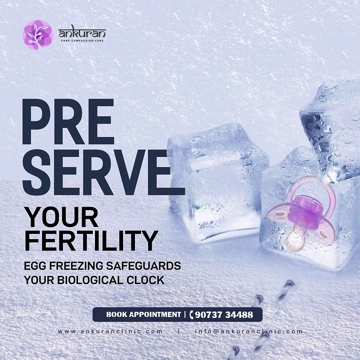IVF & Fertility Clinics creative ad: Pacifier frozen in ice, split PRESERVE