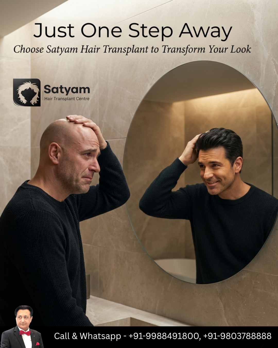 Instagram post: Mirror reflection shows transformed self